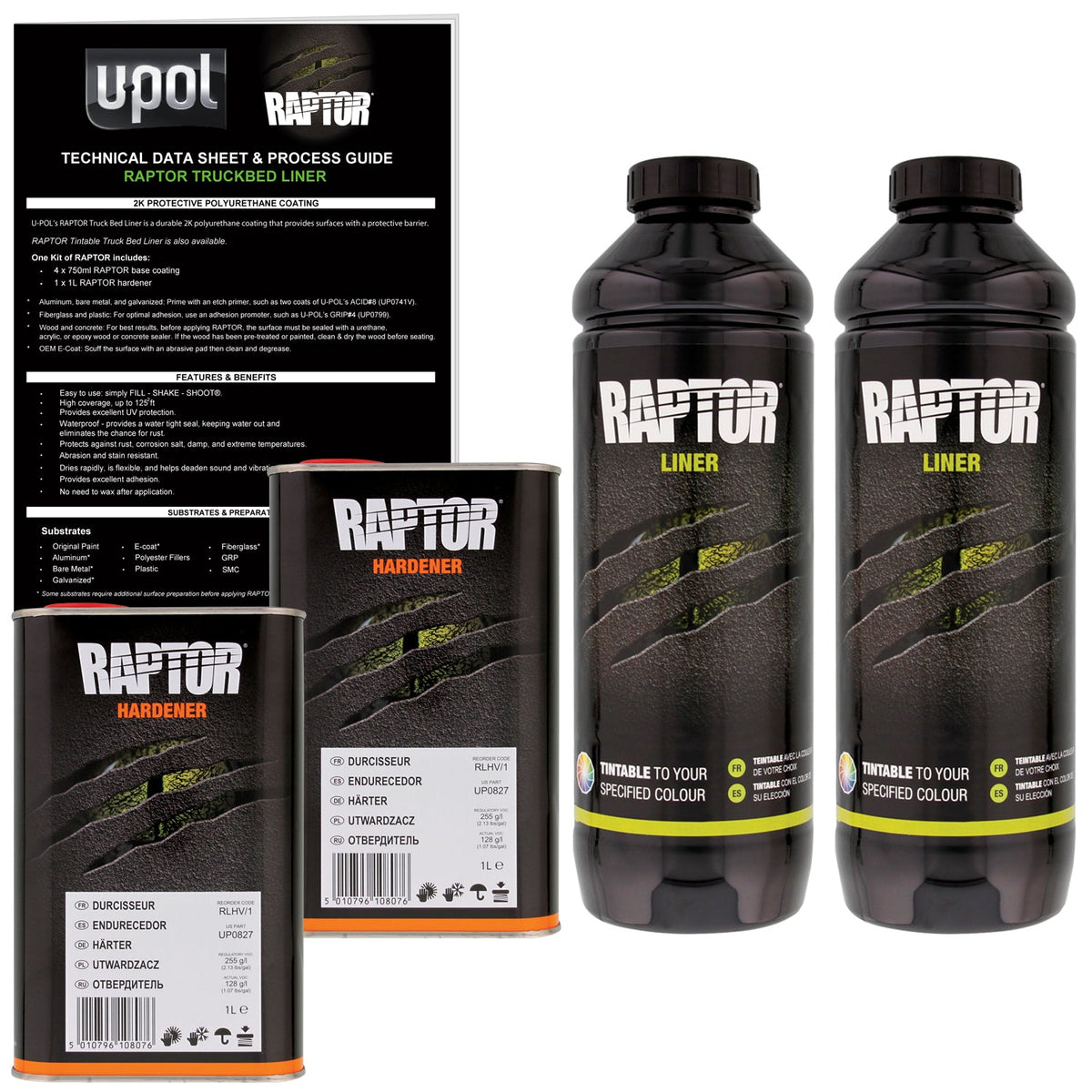 Tintable - U-POL Urethane Spray-On Truck Bed Liner & Texture Coating, 2 Quarts
