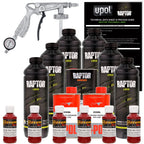 Blood Red - U-POL Urethane Spray-On Truck Bed Liner Kit with included Spray Gun, 6 Quarts