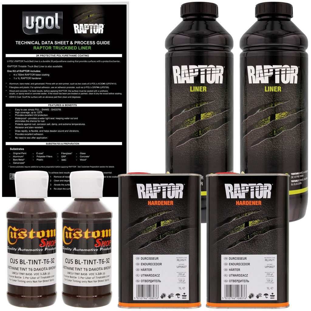 Dakota Brown - U-POL Urethane Spray-On Truck Bed Liner & Texture Coating, 2 Quarts