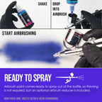 12 Color Primary Opaque Acrylic Airbrush Paint Set with Reducer & Cleaner, Ready to Spray, 1 oz. Bottles