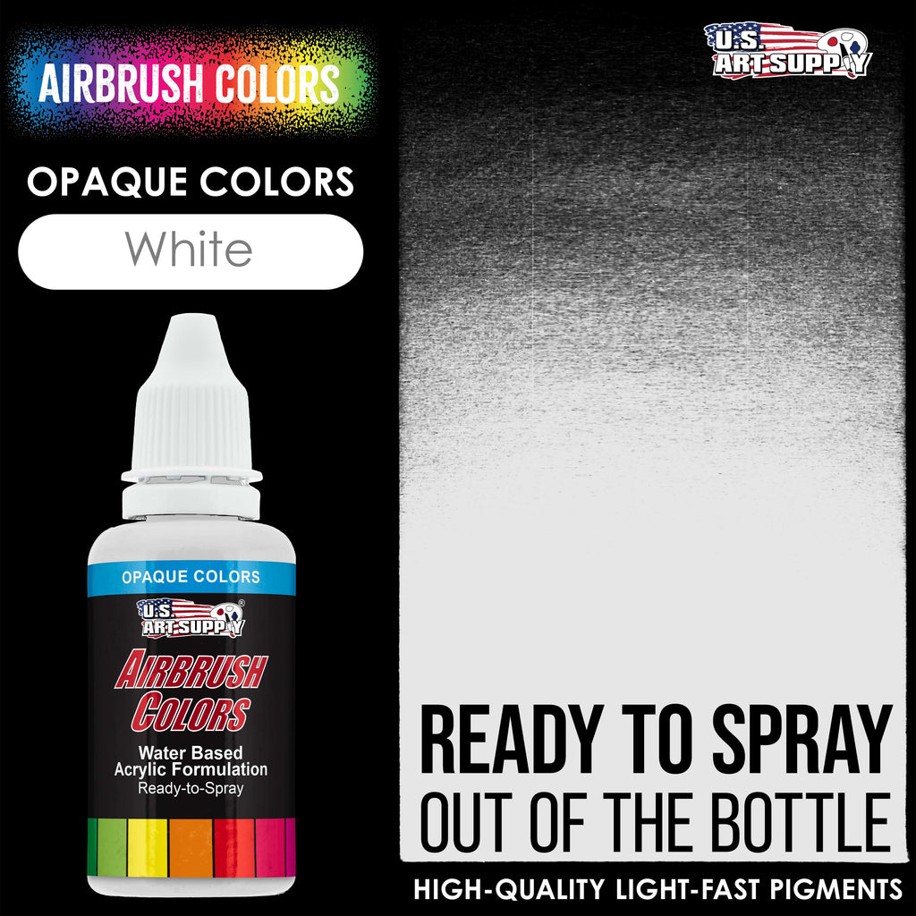 White, Opaque Acrylic Airbrush Paint - 1 oz. Ready to Spray