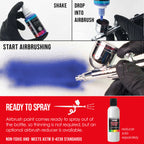 Bright Red, Opaque Acrylic Airbrush Paint, 1 oz. Ready to Spray