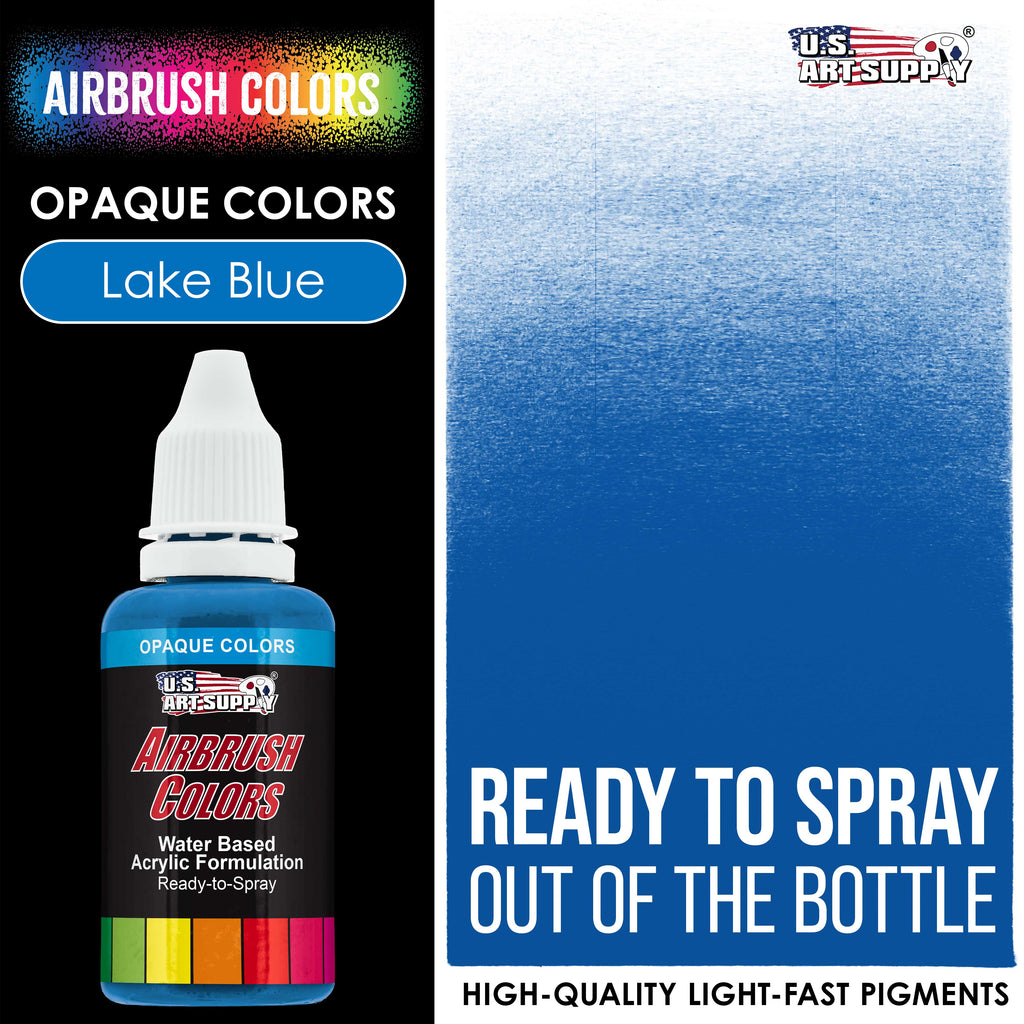 Lake Blue, Opaque Acrylic Airbrush Paint, 1 oz. Ready to Spray