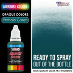 Phthalo Green, Opaque Acrylic Airbrush Paint, 1 oz. Ready to Spray