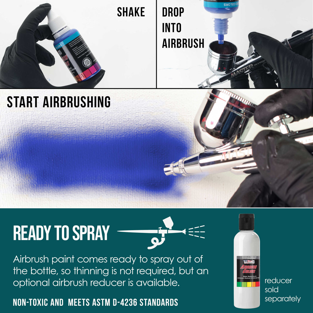 Phthalo Green, Opaque Acrylic Airbrush Paint, 1 oz. Ready to Spray
