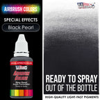 Black Pearl, Pearlized Special Effects Acrylic Airbrush Paint, 1 oz. Ready to Spray