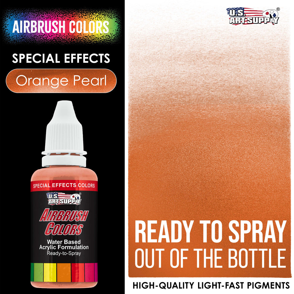 Orange Pearl, Pearlized Special Effects Acrylic Airbrush Paint, 1 oz. Ready to Spray