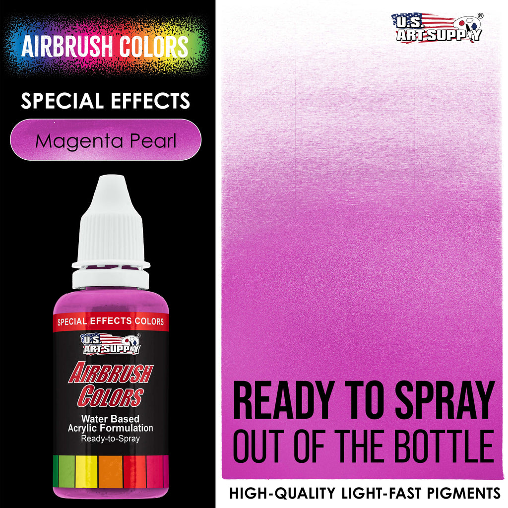 Magenta Pearl, Pearlized Special Effects Acrylic Airbrush Paint, 1 oz. Ready to Spray