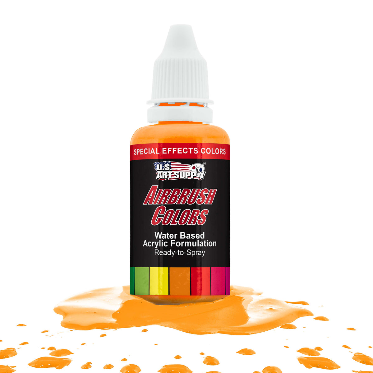 Neon Yellow, Fluorescent Special Effects Acrylic Airbrush Paint, 1 oz. Ready to Spray