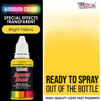 Bright Yellow, Transparent Acrylic Airbrush Paint, 1 oz.