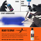 Orange, Transparent Acrylic Airbrush Paint, 1 oz. Ready to Spray