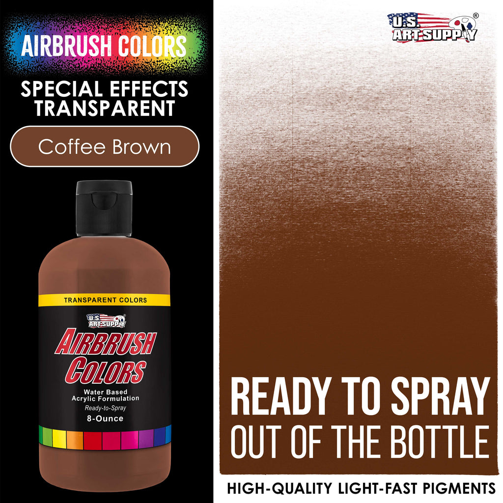 Coffee Brown, Transparent Acrylic Airbrush Paint - 8oz Ready to Spray