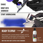 Coffee Brown, Transparent Acrylic Airbrush Paint - 8oz Ready to Spray