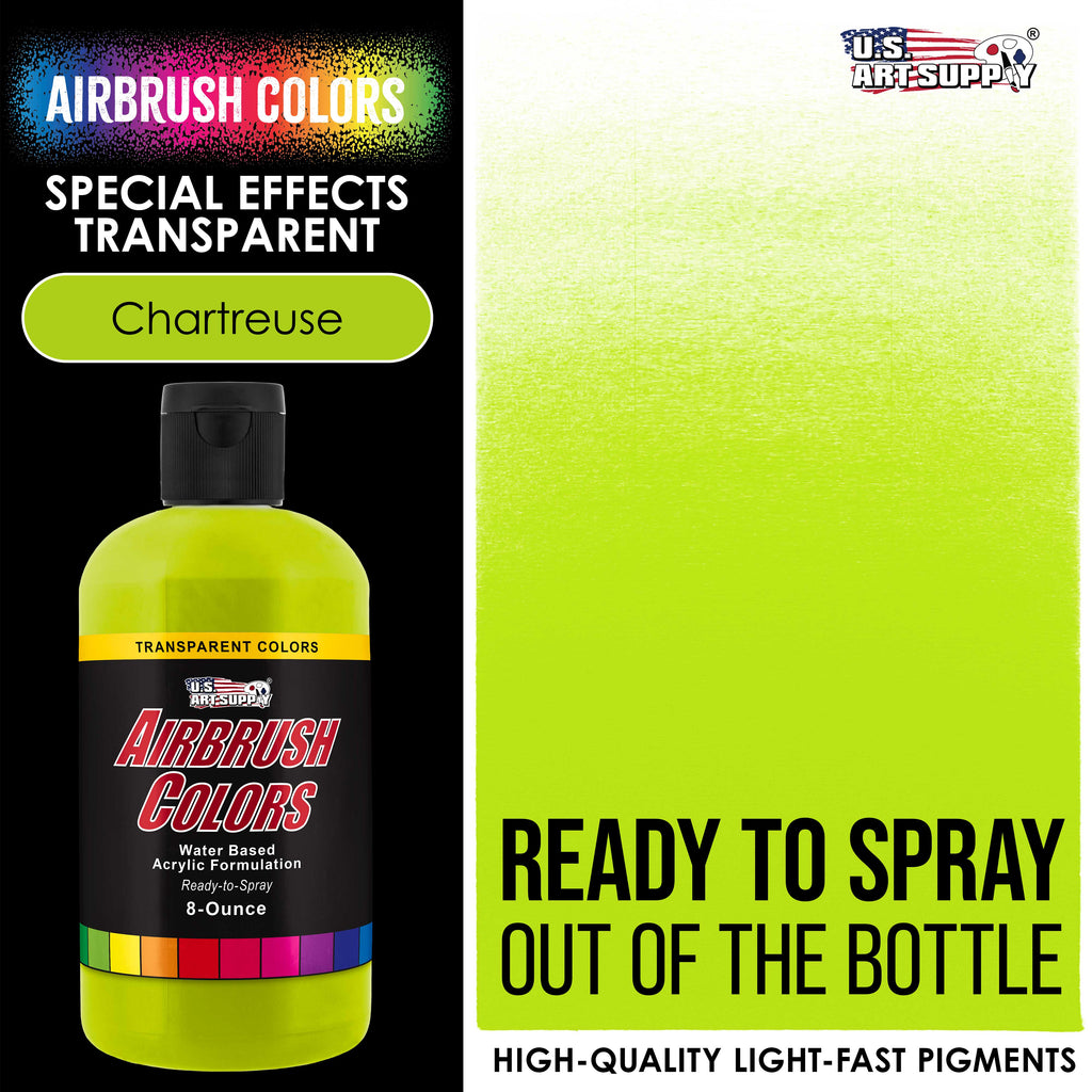 Chartruese, Transparent Acrylic Airbrush Paint, 8 oz. Ready to Spray