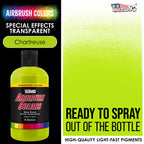 Chartruese, Transparent Acrylic Airbrush Paint, 8 oz. Ready to Spray