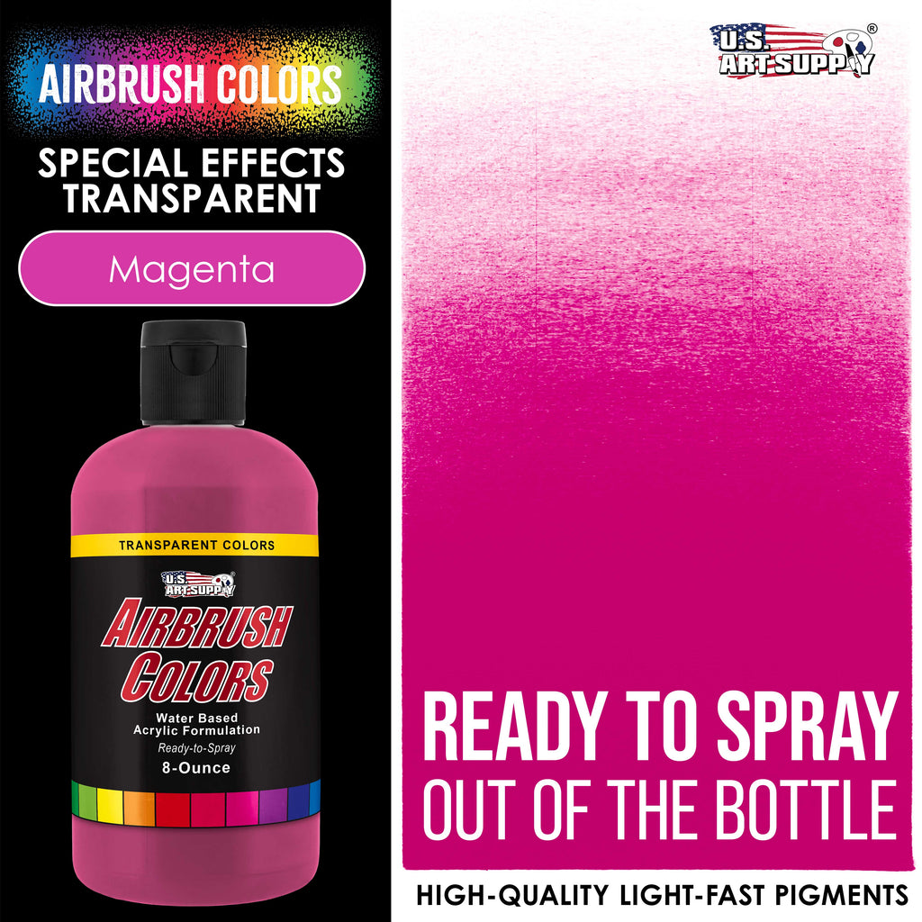 Magenta, Transparent Acrylic Airbrush Paint, 8 oz. Ready to Spray
