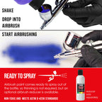 Bright Red, Opaque Acrylic Airbrush Paint, 8 oz. Ready to Spray