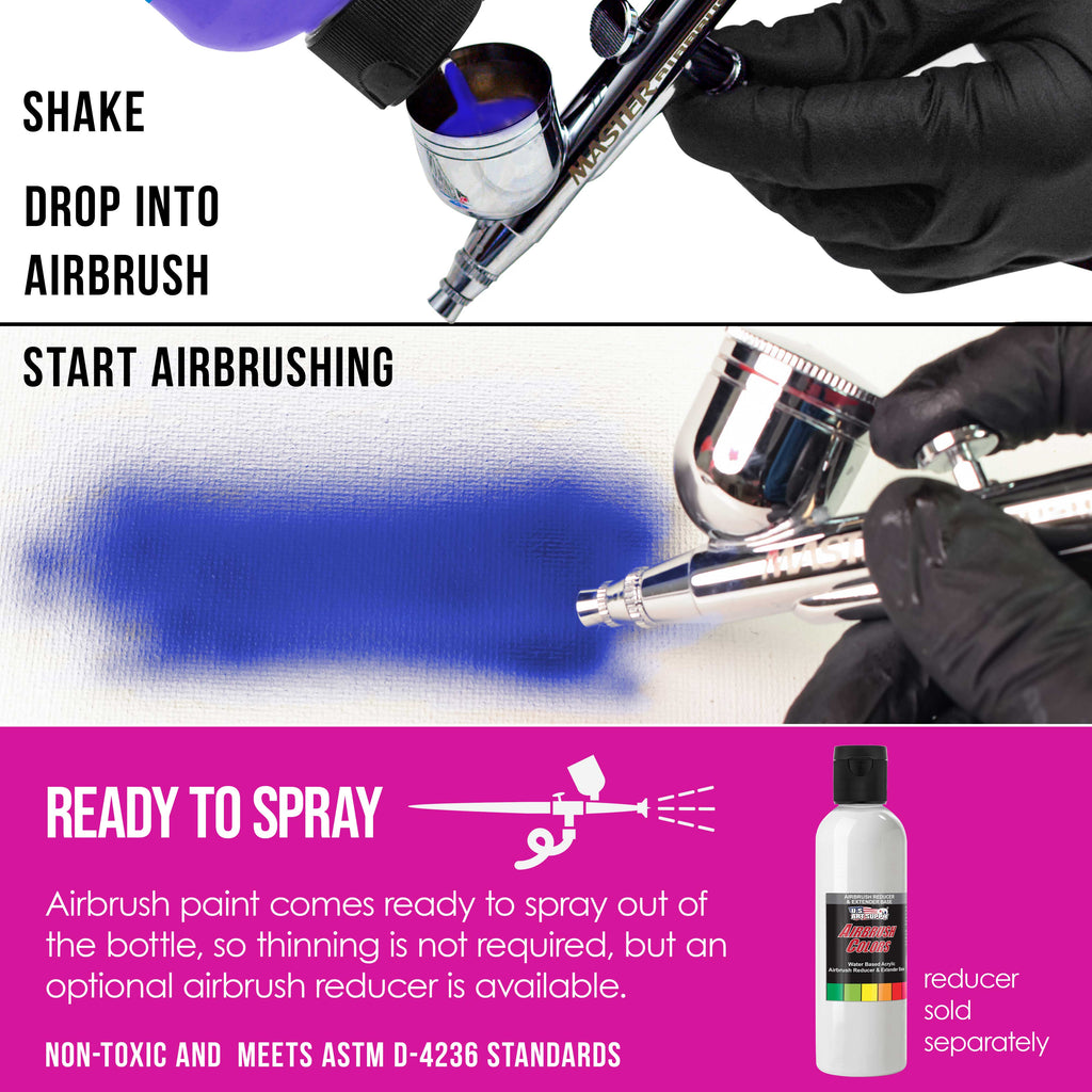 Hot Pink, Opaque Acrylic Airbrush Paint, 8 oz. Ready to Spray