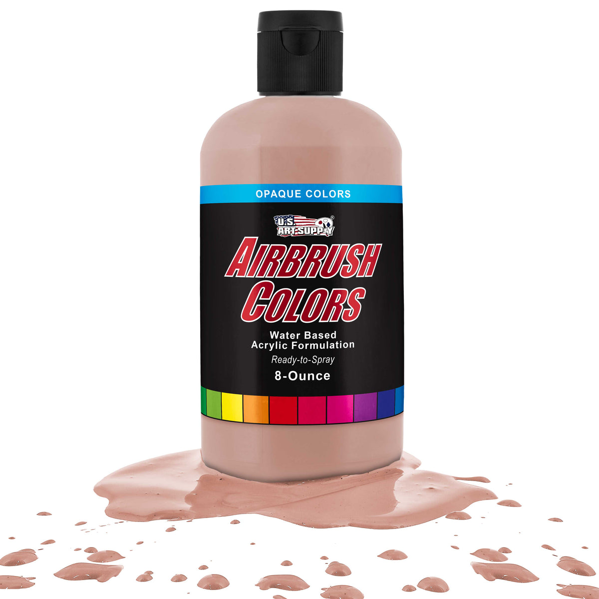 Light Tan, Opaque Acrylic Airbrush Paint, 8 oz. Ready to Spray