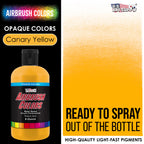 Canary Yellow, Opaque Acrylic Airbrush Paint, 8 oz. Ready to Spray