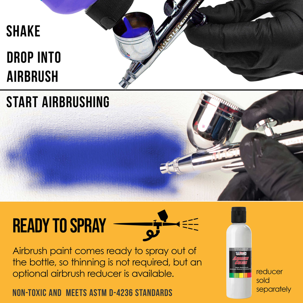 Canary Yellow, Opaque Acrylic Airbrush Paint, 8 oz. Ready to Spray