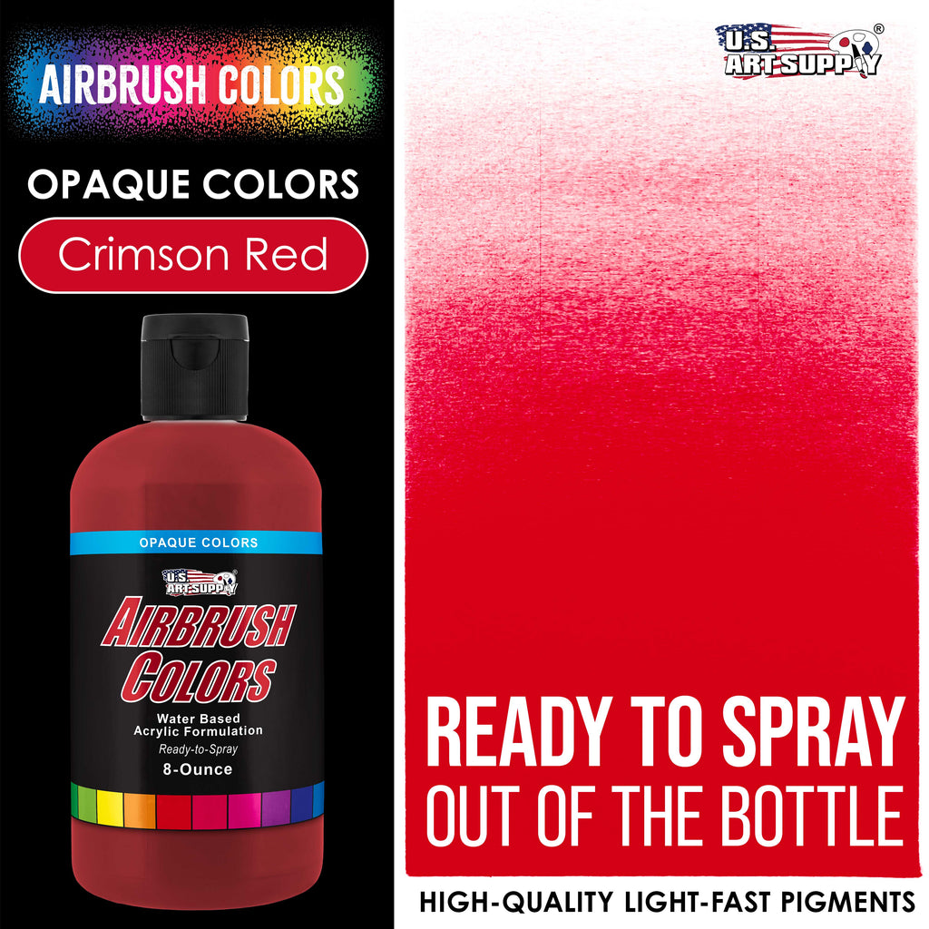 Crimson Red, Opaque Acrylic Airbrush Paint, 8 oz. Ready to Spray