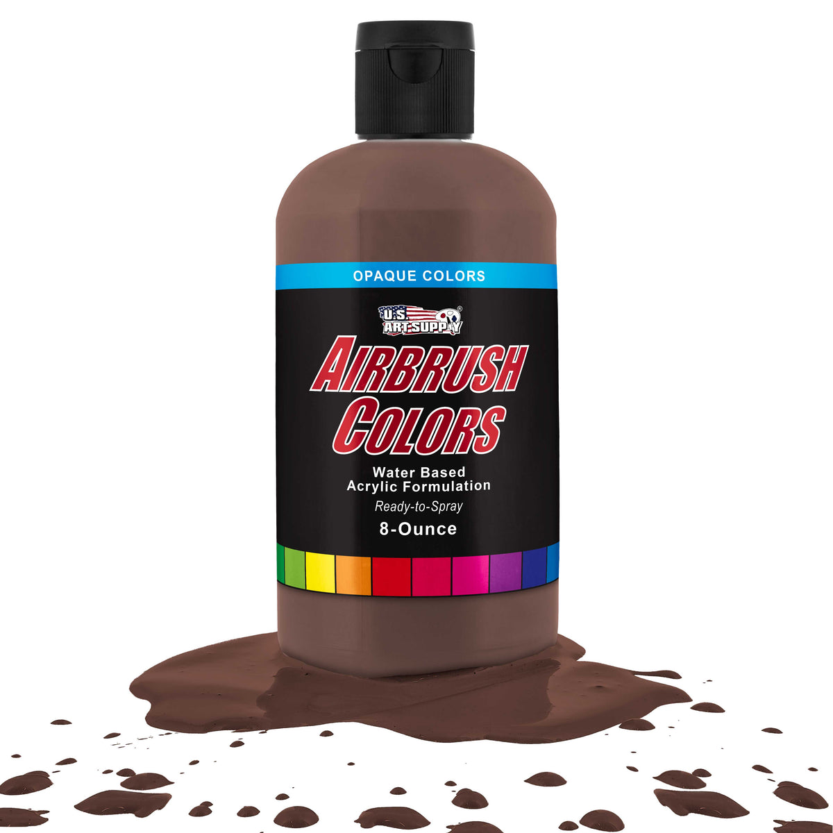 Dark Brown, Opaque Acrylic Airbrush Paint, 8 oz. Ready to Spray