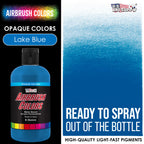 Lake Blue, Opaque Acrylic Airbrush Paint, 8 oz. Ready to Spray