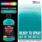 Aqua Blue, Opaque Acrylic Airbrush Paint, 8 oz. Ready to Spray
