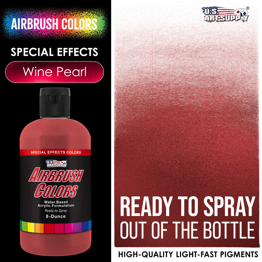 Wine Pearl, Pearlized Acrylic Special Effects Airbrush Paint, 8 oz. Ready to Spray