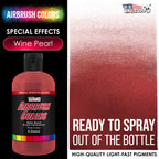Wine Pearl, Pearlized Acrylic Special Effects Airbrush Paint, 8 oz. Ready to Spray
