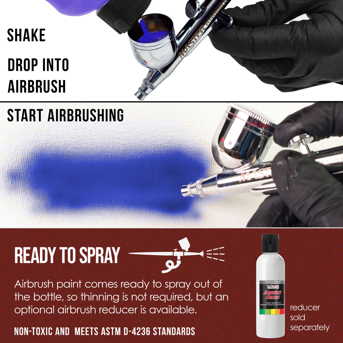 Wine Pearl, Pearlized Acrylic Special Effects Airbrush Paint, 8 oz. Ready to Spray