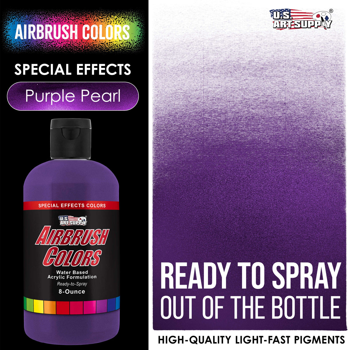 Purple Pearl, Pearlized Acrylic Special Effects Airbrush Paint, 8 oz. Ready to Spray