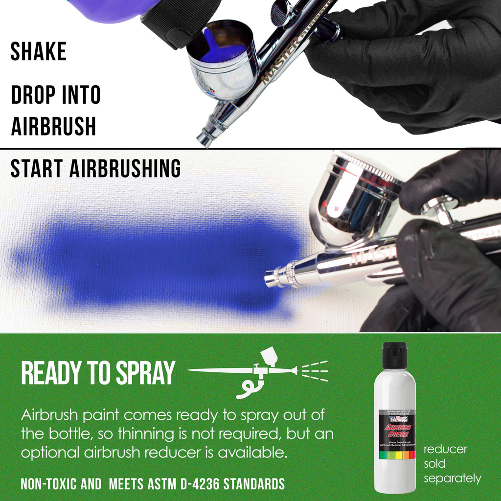 Green Pearl, Pearlized Acrylic Special Effects Airbrush Paint, 8 oz. Ready to Spray