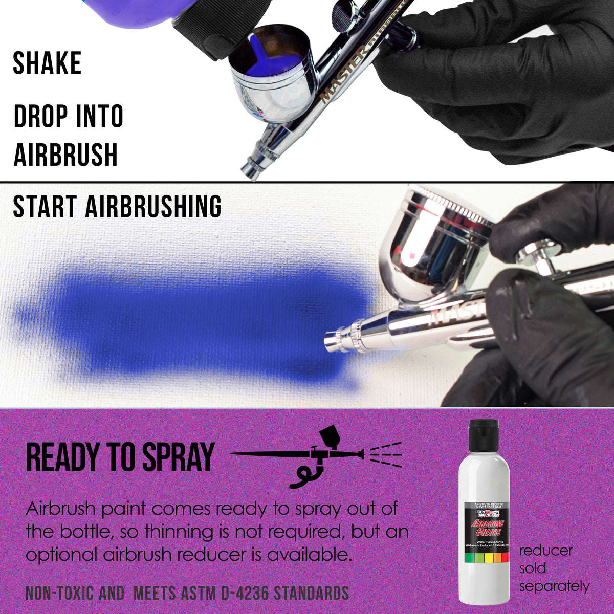 Magenta Pearl, Pearlized Acrylic Special Effects Airbrush Paint, 8 oz. Ready to Spray