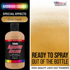 Gold Pearl, Pearlized Acrylic Special Effects Airbrush Paint, 8 oz. Ready to Spray