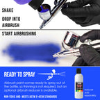 Neon Blue, Acrylic Special Effects Airbrush Paint, 8 oz. Ready to Spray