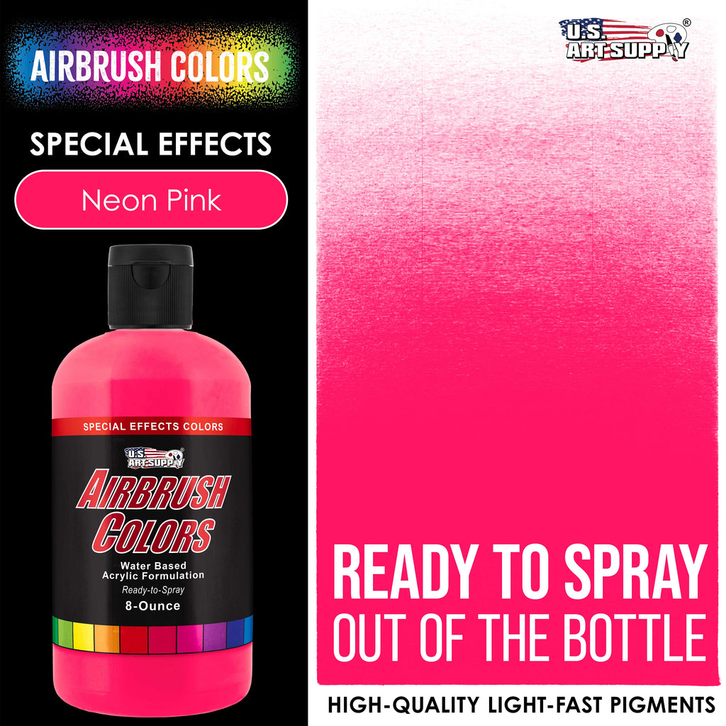 Neon Pink, Acrylic Special Effects Airbrush Paint, 8 oz. Ready to Spray