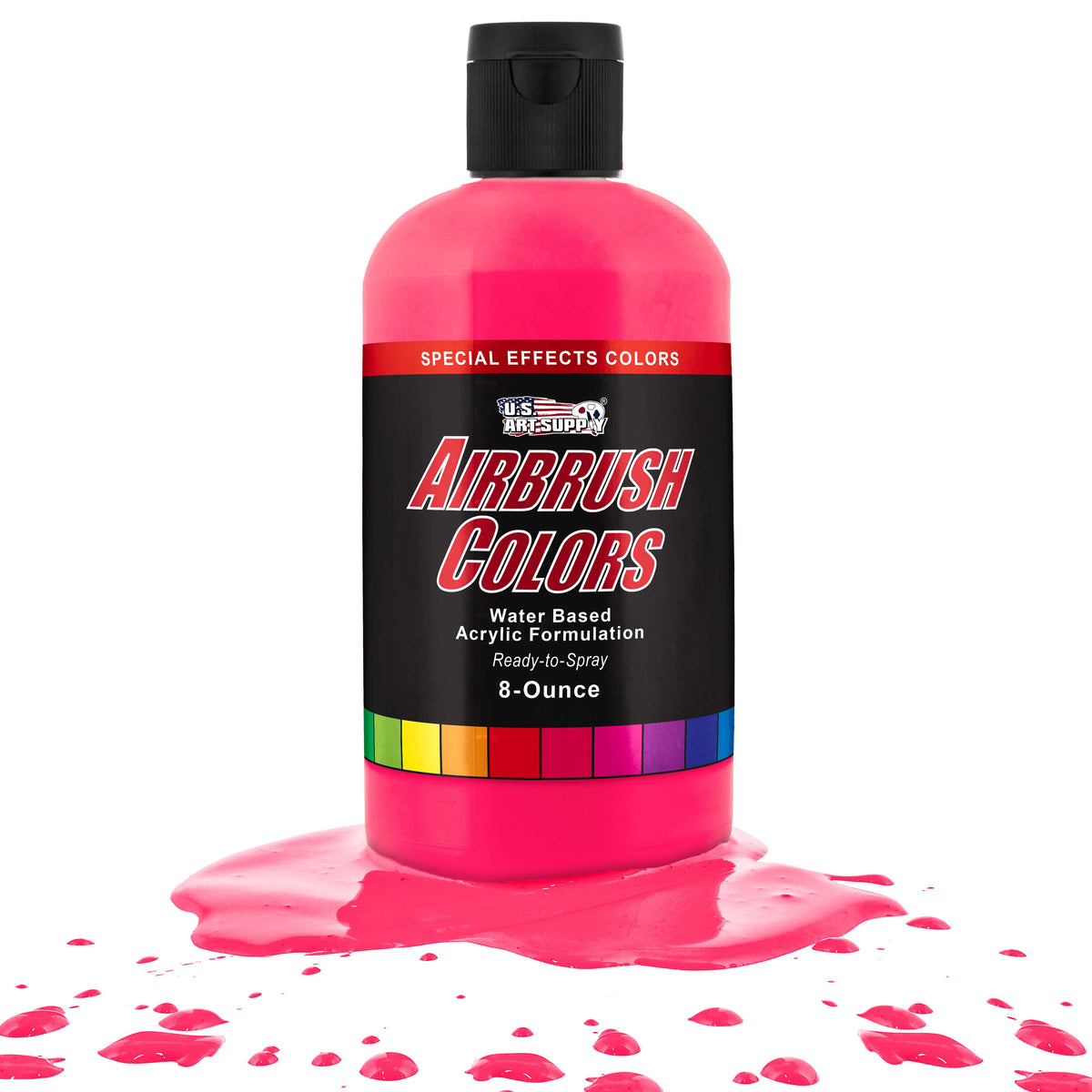 Neon Pink, Acrylic Special Effects Airbrush Paint, 8 oz. Ready to Spray
