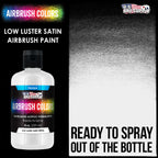 Low Luster Satin White, Acrylic Airbrush Paint, 8 oz. Ready to Spray
