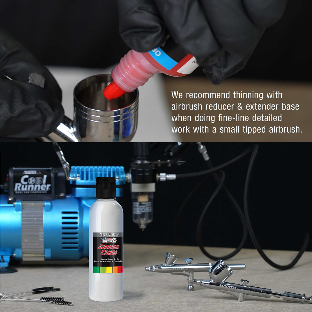 4-Ounce Airbrush Thinner Reducer and Extender Base for Acrylic Paints - Airbrush Paint Thinner, Reduces Viscosity, Improves Flow, Thins Acrylic Pouring Paint
