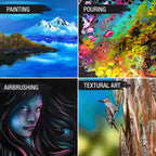 12 x 16 inch Gallery Depth 1-1/2" Profile Stretched Canvas, 3-Pack - 12-Ounce Acrylic Gesso Triple Primed, Professional Artist Quality, 100% Cotton - Acrylic Pouring, Oil Painting