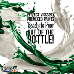 Pouring Masters Forest Green Ready to Pour Acrylic Pouring Paint - Premium 8-Ounce Pre-Mixed Fluid Acrylic Paint - Fluid Art Supplies for Canvas, Wood, Paper, Tile & Rocks