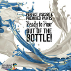 Pouring Masters Blue/Gold Iridescent Special Effectsr Acrylic Pouring Paint - Premium 32-Ounce Pre-Mixed Fluid Acrylic Paint - Fluid Art Supplies for Canvas, Wood, Paper, Tile & Rocks