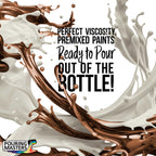 Pouring Masters Coffee Brown Metallic Pearl Ready to Pour Acrylic Pouring Paint - Premium 64-Ounce Pre-Mixed Fluid Acrylic Paint - Fluid Art Supplies for Canvas, Wood, Paper, Tile & Rocks