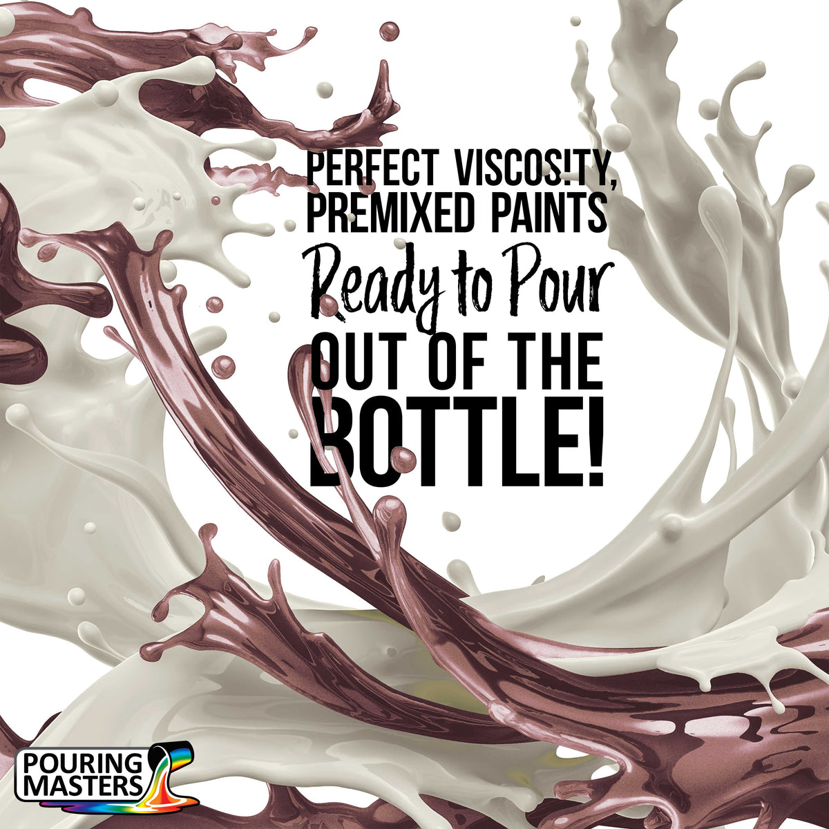 Pouring Masters Rose Gold Metallic Pearl Ready to Pour Acrylic Pouring Paint - Premium 64-Ounce Pre-Mixed Fluid Acrylic Paint - Fluid Art Supplies for Canvas, Wood, Paper, Tile & Rocks