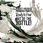Pouring Masters Jungle Green Metallic Pearl Ready to Pour Acrylic Pouring Paint - Premium 64-Ounce Pre-Mixed Fluid Acrylic Paint - Fluid Art Supplies for Canvas, Wood, Paper, Tile & Rocks