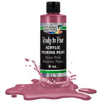 Pouring Masters Rose Pink Metallic Pearl Ready to Pour Acrylic Pouring Paint - Premium 8-Ounce Pre-Mixed Fluid Acrylic Paint - Fluid Art Supplies for Canvas, Wood, Paper, Tile & Rocks
