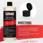 16 oz High Gloss Clear Acrylic Topcoat & Air Dry Clay Varnish - Acrylic Painting Protectant, Air Dry Clay Glaze for Polymer Clays, Ceramics, Pouring Paint Artworks and Sculptures