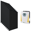 8 × 500W 12V Mono Shingled Fixed Solar Panels + 5kW Hybrid Inverter Bundle